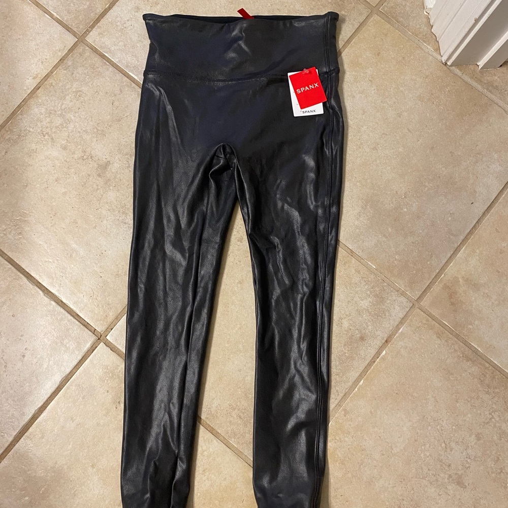Brand new Spanx faux leather leggings.